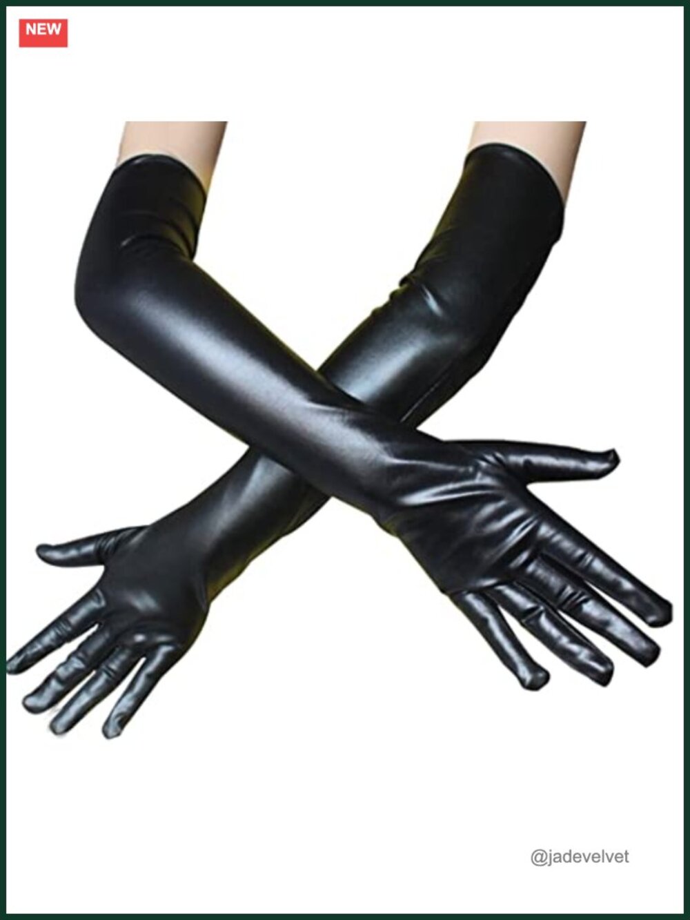 Long Latex Leather Gloves 21'' Elbow Cosplay Costume Accessory